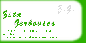 zita gerbovics business card